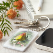 roze roze rosebud sleutelhanger (Voorkant Rechts)