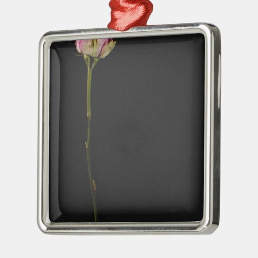 Roze roze roze 3 metalen ornament (Links)