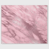 Roze roze roze auve Blush Marble Molten Pastel VIP Cadeaupapier (Vlak)