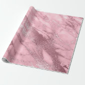 Roze roze roze auve Blush Marble Molten Pastel VIP Cadeaupapier (Uitgerold)