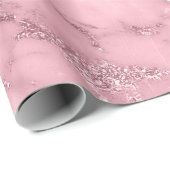 Roze roze roze auve Blush Marble Molten Pastel VIP Cadeaupapier (Rol Hoek)