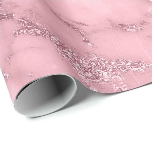 Roze roze roze auve Blush Marble Molten Pastel VIP Cadeaupapier (Rol Hoek)