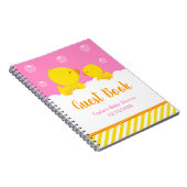 Roze roze roze Baby shower handboek Notitieboek (Rechterzijde)