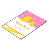 Roze roze roze Baby shower handboek Notitieboek (Linkerzijde)