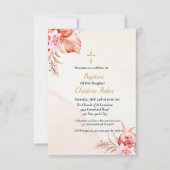 Roze, roze, roze Baptisme-uitnodigingskaart Kaart (Voorkant)