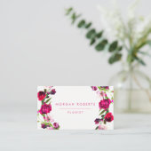  roze roze roze beestvrij haar visitekaartje (Staand voorkant)