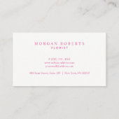  roze roze roze beestvrij haar visitekaartje (Achterkant)