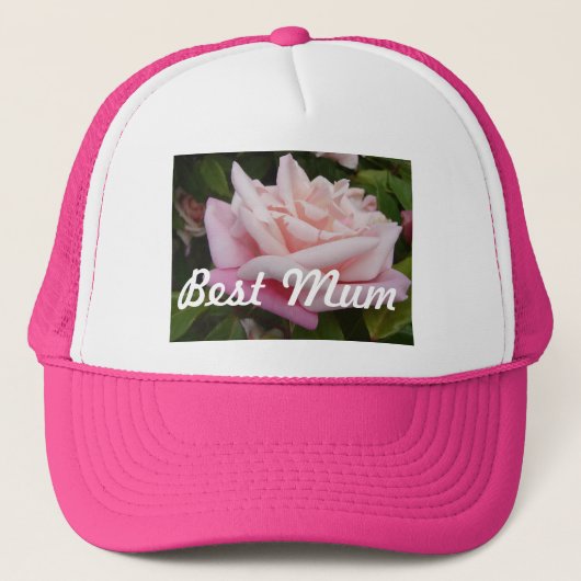 Roze Roze Roze Beste mobiele vormgeving Trucker Pet (Voorkant)