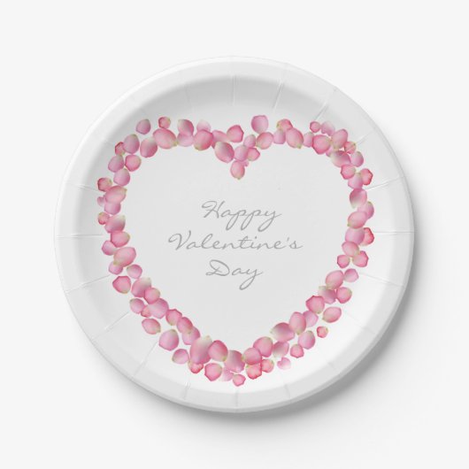 Roze roze roze bladen, hart aangepast papier bord (Voorkant)