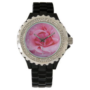 Roze roze roze bladen horloge