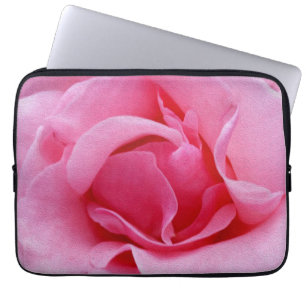 Roze roze roze bladen laptop sleeve
