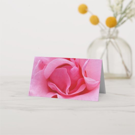 Roze roze roze bladen plaatskaartje (Voorkant)