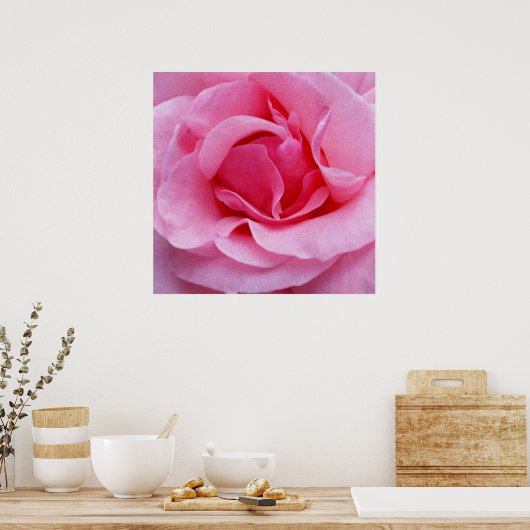 Roze roze roze bladen poster (Keuken)