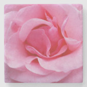 Roze roze roze bladen stenen onderzetter (Voorkant)