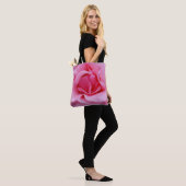 Roze roze roze bladen tote bag (Op model)