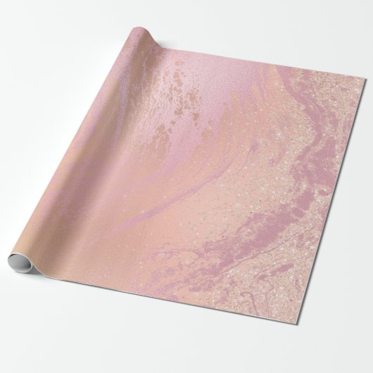 Roze roze roze bleekdop Abstract Cadeaupapier (Uitgerold)