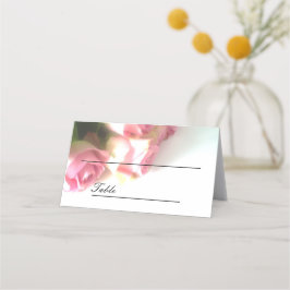 Roze roze roze bloem aangepaste trouwtafel plaatje plaatskaartje