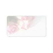 Roze roze roze bloem bedrukbare blanco adresetiket etiket (Voorkant)