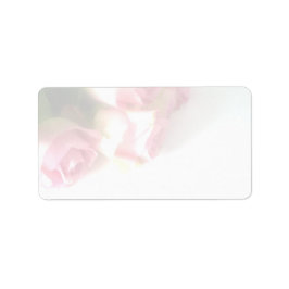 Roze roze roze bloem bedrukbare blanco adresetiket etiket