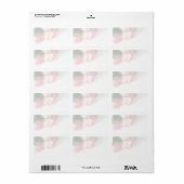 Roze roze roze bloem bedrukbare blanco adresetiket etiket (Full Sheet)