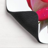 roze roze roze bloem met waterdruppels florale vin muismat (Hoek)