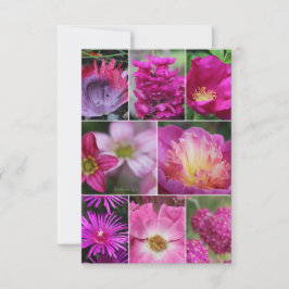 Roze Roze Roze Bloem Notitiekaartje