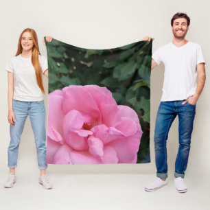 Roze roze roze bloemdeken fleece deken