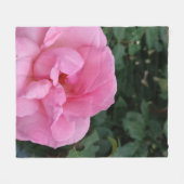 Roze roze roze bloemdeken fleece deken (Voorkant (Horizontaal))