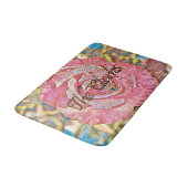 Roze roze roze bloemschilderij badmat (Gekanteld)
