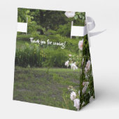 Roze roze roze bruine bruiloft bedankdoosjes (Achterkant)