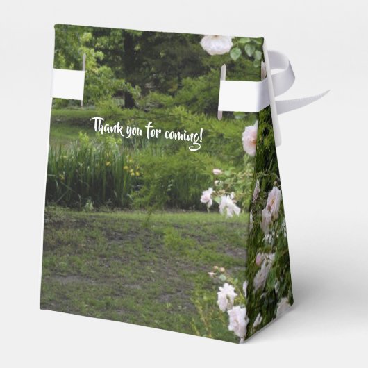 Roze roze roze bruine bruiloft bedankdoosjes (Achterkant)