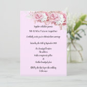 roze roze roze bruinktbruid kaart (Staand voorkant)
