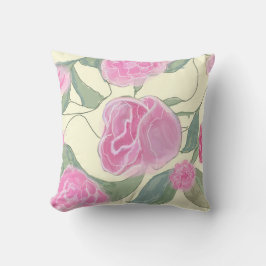 roze roze roze digitale Waterverf Kussen