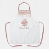 Roze roze roze druppels bakkerij gebak Chef Schort (Voorkant)