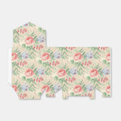 roze roze roze en blauw bloempatroon bedankdoosjes (Uitgevouwen)