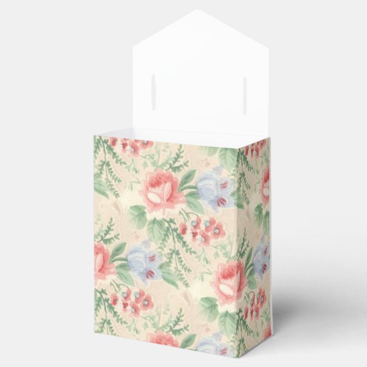  roze roze roze en blauw bloempatroon bedankdoosjes (Geopend)