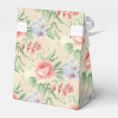 roze roze roze en blauw bloempatroon bedankdoosjes (Achterkant)