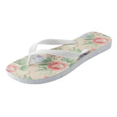 roze roze roze en blauw bloempatroon teenslippers (Schuin)