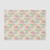 roze roze roze en blauw bloempatroon tissuepapier (Voorkant)