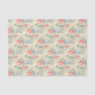  roze roze roze en blauw bloempatroon tissuepapier