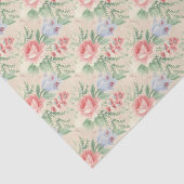 roze roze roze en blauw bloempatroon tissuepapier (Detail)