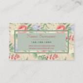  roze roze roze en blauw ventilatorpatroon op maat visitekaartje (Achterkant)