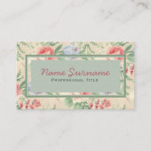  roze roze roze en blauw ventilatorpatroon op maat visitekaartje (Voorkant)