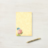 Roze Roze Roze en Blauwe Moth Post-it® Notes (Op bureau)