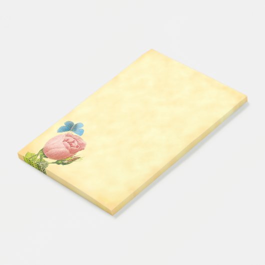 Roze Roze Roze en Blauwe Moth Post-it® Notes (Schuin)