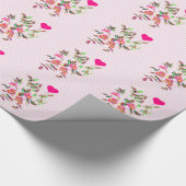  roze roze roze en harten cadeaupapier (Hoek)