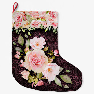  roze roze roze en kant grote kerstsok