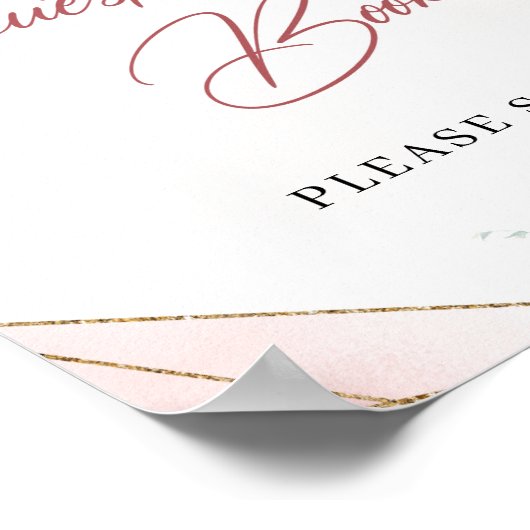 Roze roze roze eucalyptus goudgebak poster (Hoek)