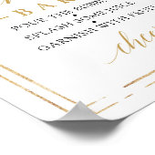 Roze roze roze florale goudboho mimosa staaf poster (Hoek)