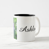 roze roze roze foto van Sharon Tweekleurige Koffiemok (Voorkant rechts)